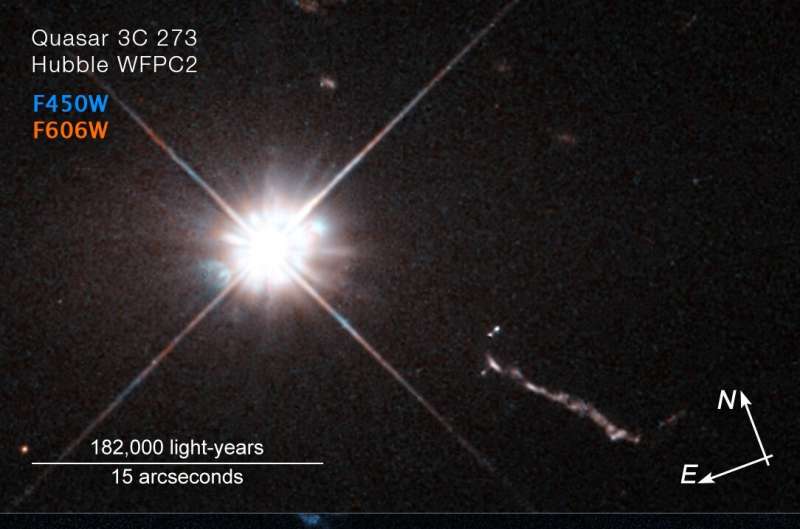 Hubble faz a observação mais próxima de um quasar